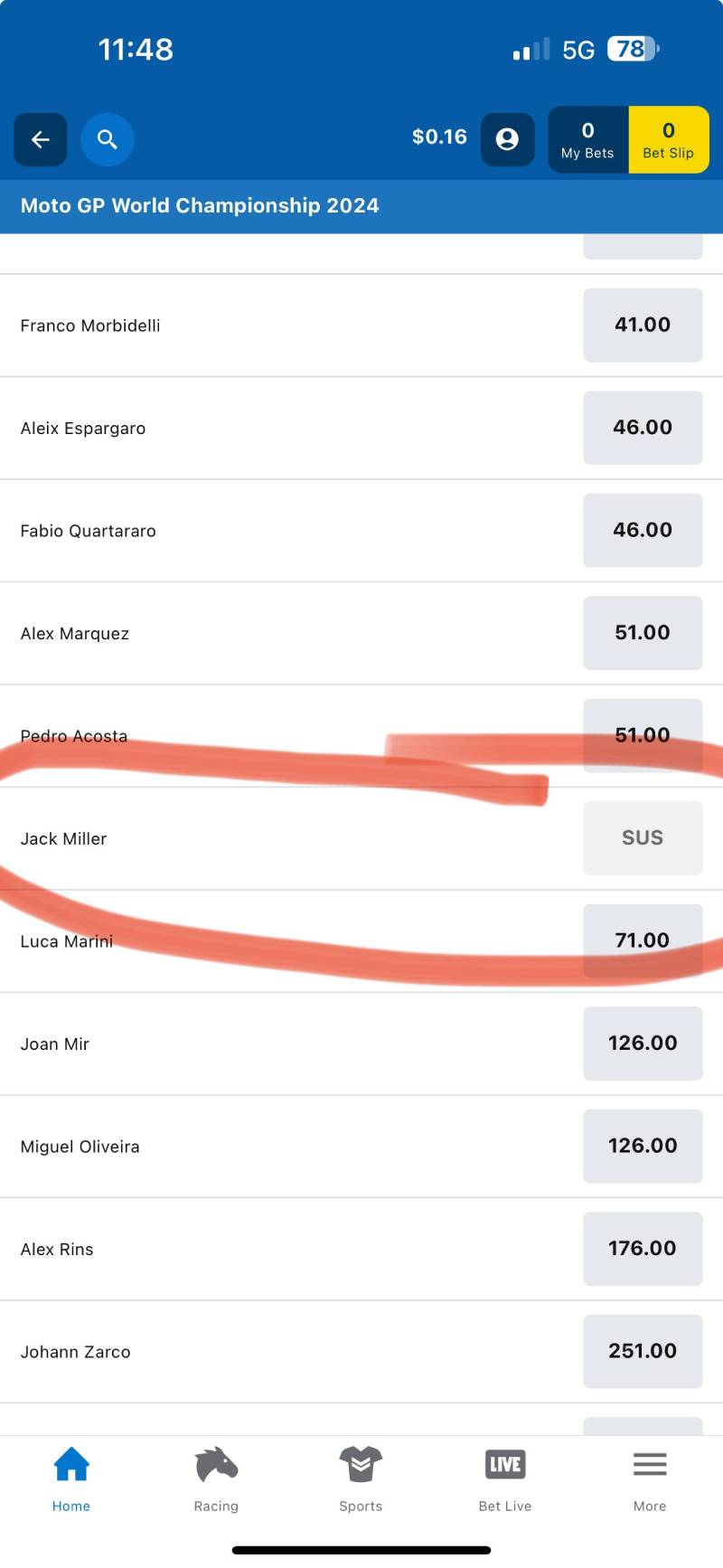 Đặt cược liên tục trong mùa giải